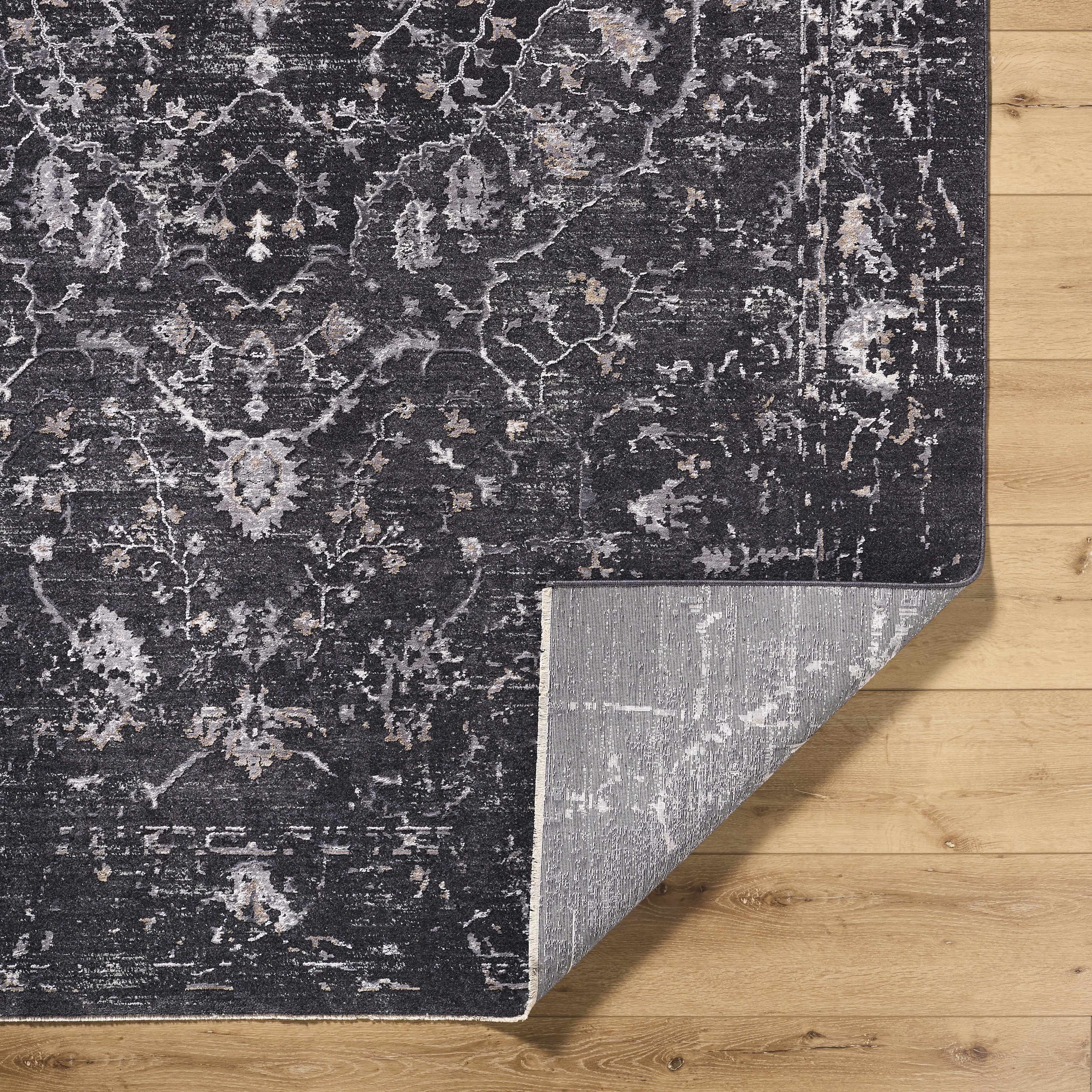 Corina Black Area Rug