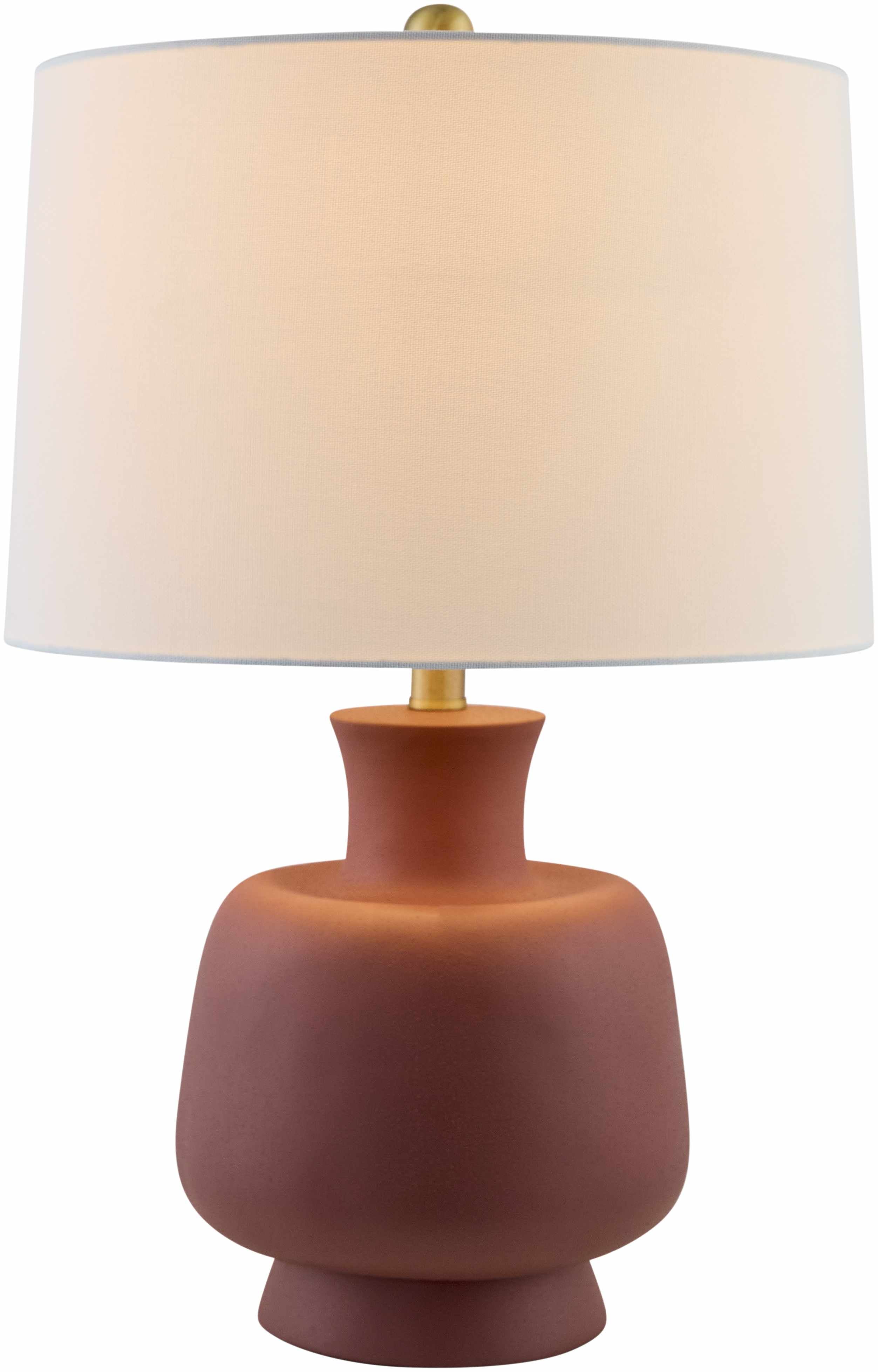 Gifflenga Brick Red Table Lamp